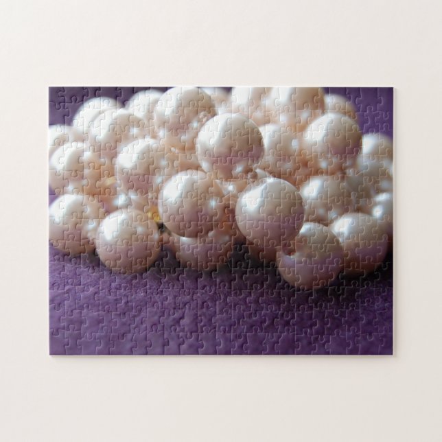 Pearls påle på Lila Puzzle Pussel (Horisontell)