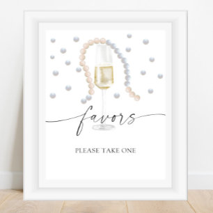 Pearls pärlor - möhippa favors, ta en poster