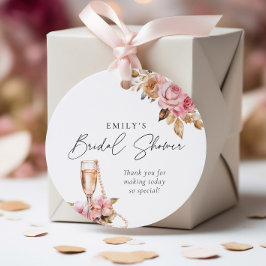 Pearls Petals & Prosecco Blommigt Möhippa Gåvor Etiketter