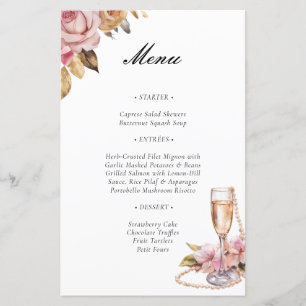 Pearls Petals & Prosecco Blommigt Möhippa Menu