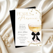 Pearls & Prosecco Black Bow Möhippa