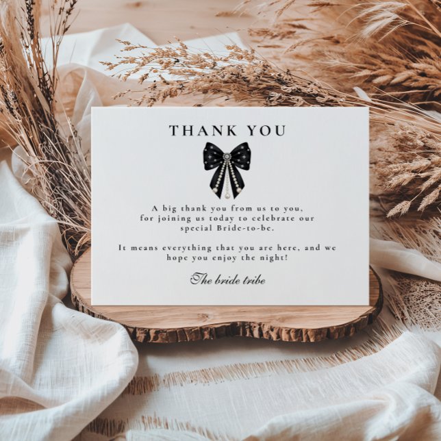 Pearls & Prosecco Bridal Shower Tack Kort (Skapare uppladdad)