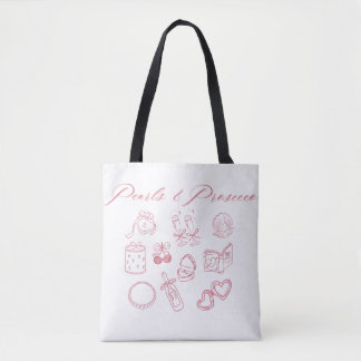 Pearls & Prosecco Design | Rosa tjejbröllop Tygkasse