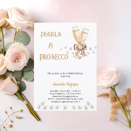 Pearls Prosecco-elegant Möhippa Inbjudningar