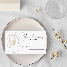 Pearls & Prosecco - gissa hur många kyssar Tilläggskort