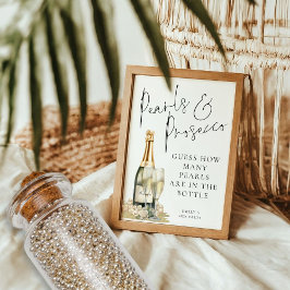 Pearls Prosecco gissar hur många Hen Party-spel Inbjudningar