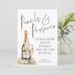 Pearls Prosecco gissar hur många Möhippor som spel Inbjudningar