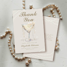 Pearls Prosecco Ivory Elegant Brunch Möhippa Tack Kort