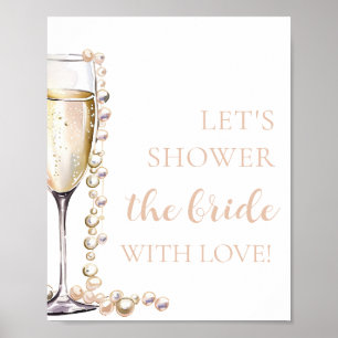 Pearls Prosecco Låt oss med Kärlek Poster