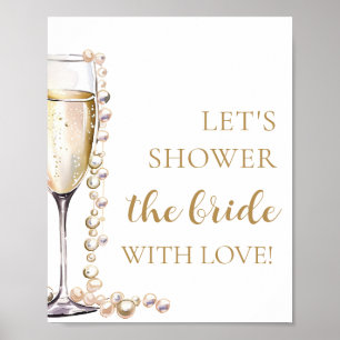 Pearls Prosecco Låt oss med Kärlek Poster