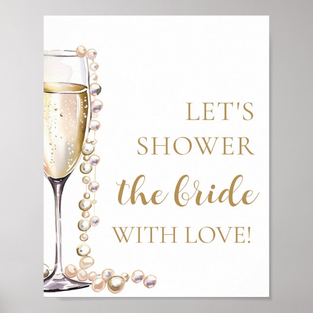 Pearls Prosecco Låt oss med Kärlek Poster (Framsidan)