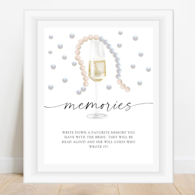 Pearls & Prosecco - minnen med briden Poster (Skapare uppladdad)