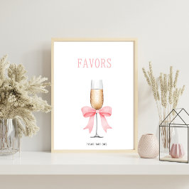 Pearls & Prosecco Möhippa Favorittecken Poster