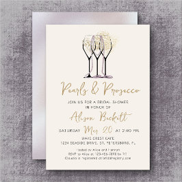 Pearls & Prosecco-Möhippa Inbjudningar