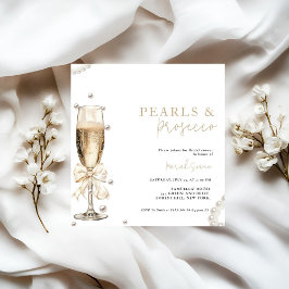 Pearls & Prosecco-Möhippa Inbjudningar