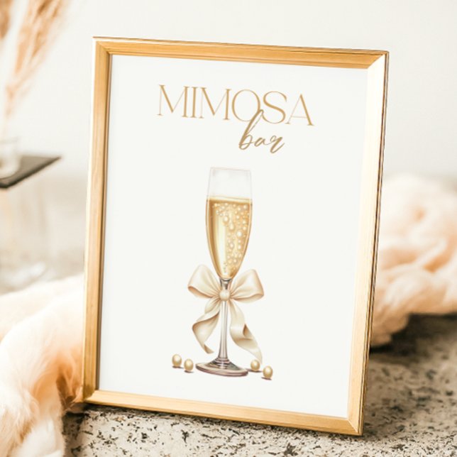 Pearls & Prosecco Möhippa Mimosa Pub Poster (Skapare uppladdad)