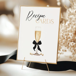 Pearls & Prosecco Möhippa Recept Card Poster