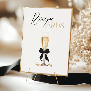 Pearls & Prosecco Möhippa Recept Card Poster