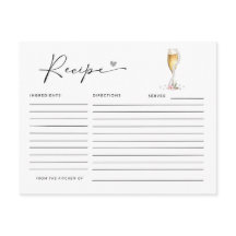 Pearls & Prosecco Möhippa Recept Card