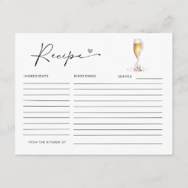 Pearls & Prosecco Möhippa Recept Card Tilläggskort