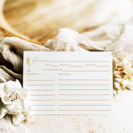 Pearls & Prosecco Möhippa Recept Card Tilläggskort