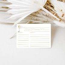 Pearls & Prosecco Möhippa Recept Card