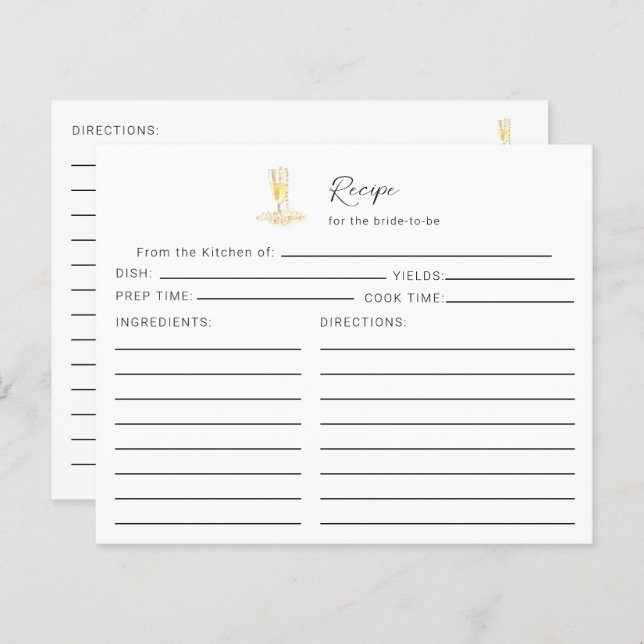 Pearls Prosecco Möhippa Recipe (Fram/baksida)