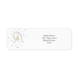 Pearls & Prosecco - möhippa Returadress Etikett