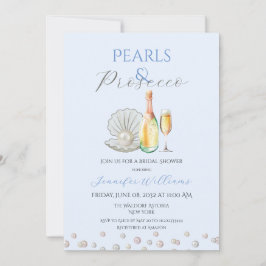 Pearls Prosecco Pearlcore Blue Möhippa Inbjudningar