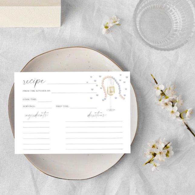 Pearls & Prosecco - recept card (Skapare uppladdad)