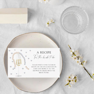 Pearls & Prosecco - Recept for the bride to be Tilläggskort