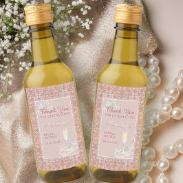 Pearls & Prosecco Ro Guld Möhippa Favoriter Vinetikett