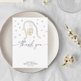 Pearls & Prosecco - tack för möhippan Kort