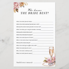 Pearls Prosecco Vem Känner Bruden Bäst Spelet