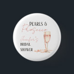 Pearls & Proseccos Möhippa för  Rosa Knapp<br><div class="desc">Fira kärlek och skaka med vår fantastiska Pearls och Prosecco Möhippa Buttons. Denna elegant och minimalistiska utformning anger tonen för en sofistikerad affär, inspirerad av den tidlösa kombinationen av pärlor och champagne. Med känsliga dekorationer av pärlborre i party och ett tema för möhippa som exuderar klass är den här designen...</div>