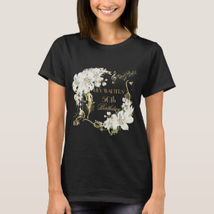 Pearls White Blommigt Art Deco Gatsby 20-årsjubile T Shirt