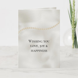 Pearls White Luxe Bröllop Kort