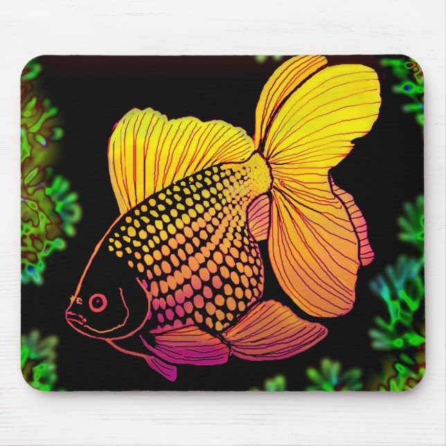 Pearlscale guldfisk Mousepad Musmatta (Framsidan)