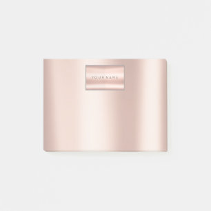 Pearly rodna rosa rosguld pudrar metalliskt post-it block