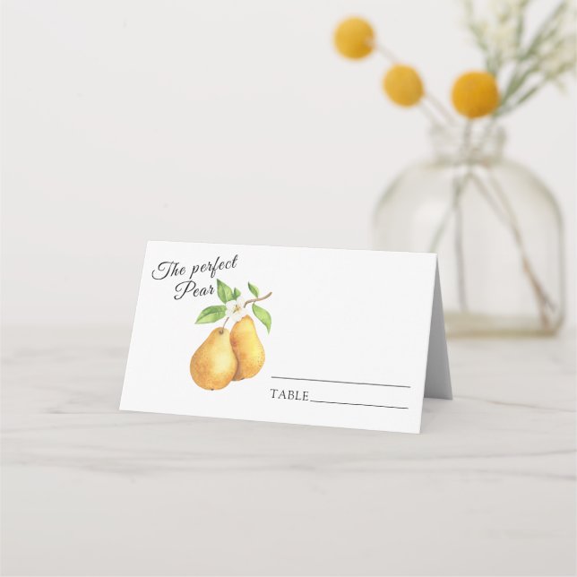 Pears brudtavla - bröllopsplatskort placeringskort (Framsida)