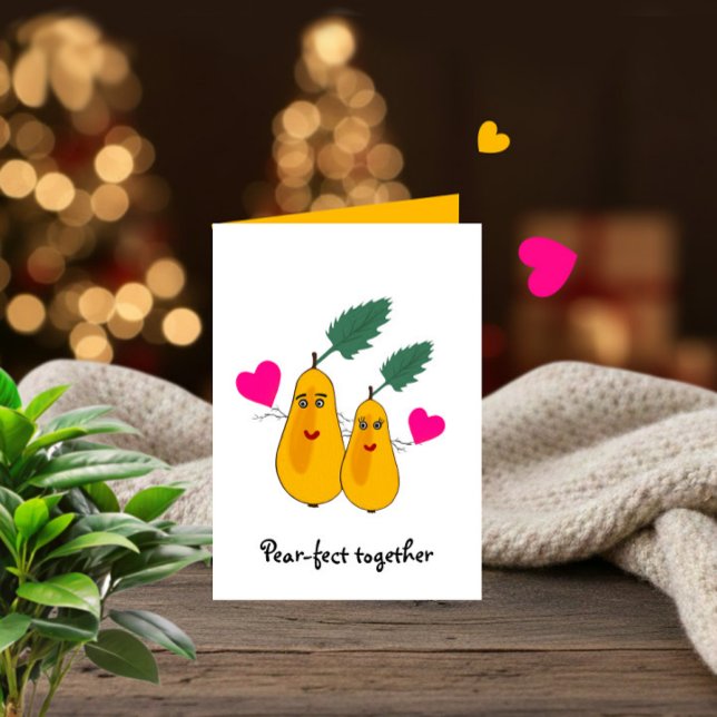 Pears couple for Valentine’s Day Helgkort (Skapare uppladdad)