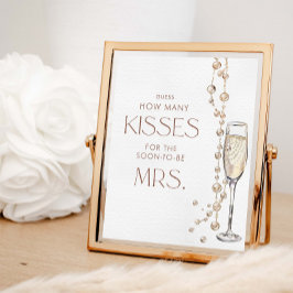 Pears och Prosecco-Möhippan vet hur många Kisses Poster
