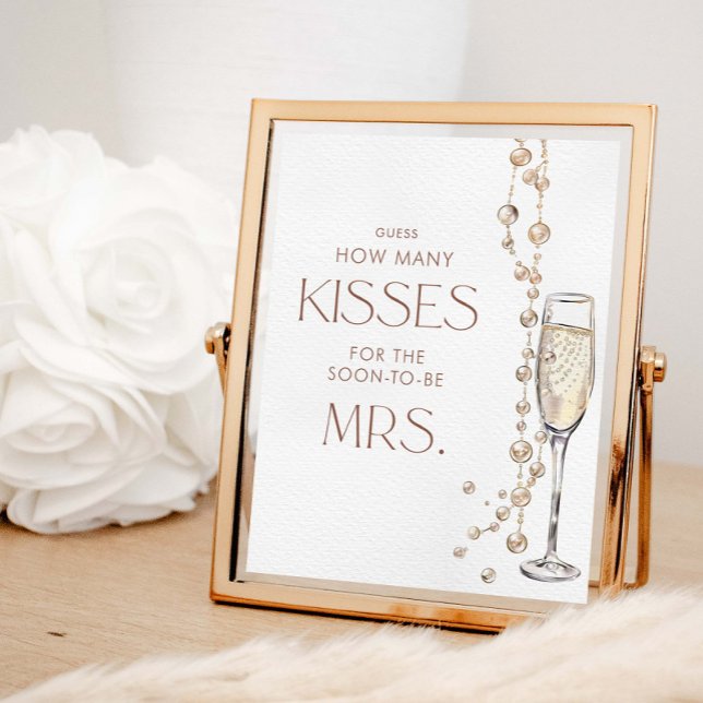 Pears och Prosecco-Möhippan vet hur många Kisses Poster (Skapare uppladdad)