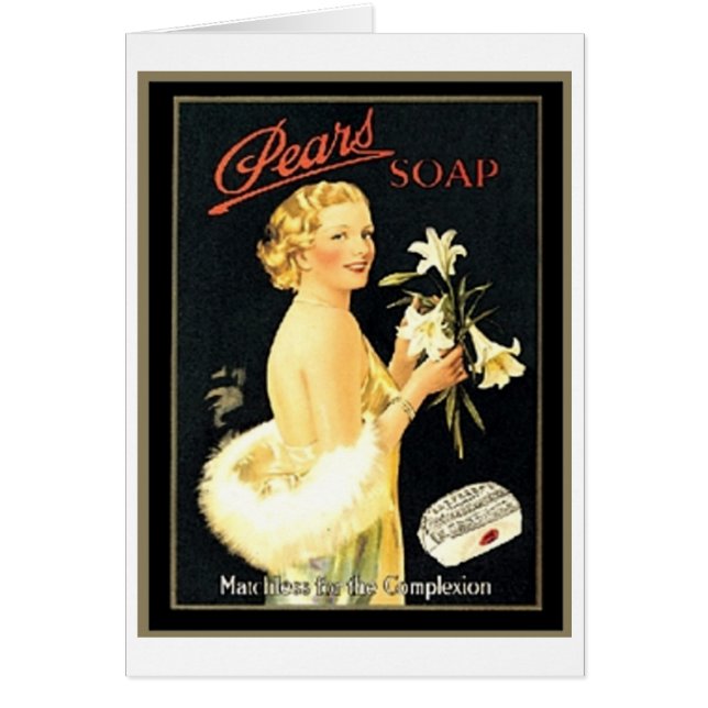 Pears Soap Lillies Ad. Hälsningskort (Framsidan)