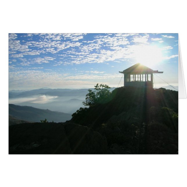 Pearsoll Peak FIre Lookout Oregon Hälsningskort (Framsidan Horizontal)