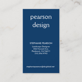 pearson design, adress 1, adress 2, kontakt 1… visitkort