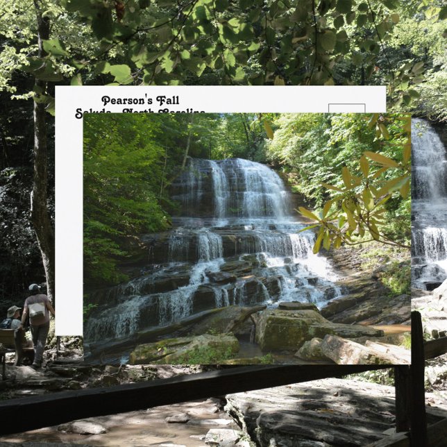Pearson's Falls Blue Ridge Mountains NC Foto Vykort (Skapare uppladdad)