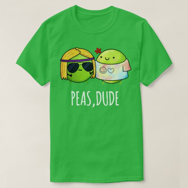 Peas Boy Cute Hippie Pea Pun T Shirt (Design framsida)