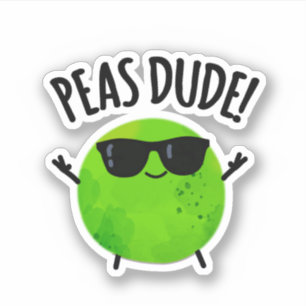 Peas Grany Veggie Pea Pun Klistermärken