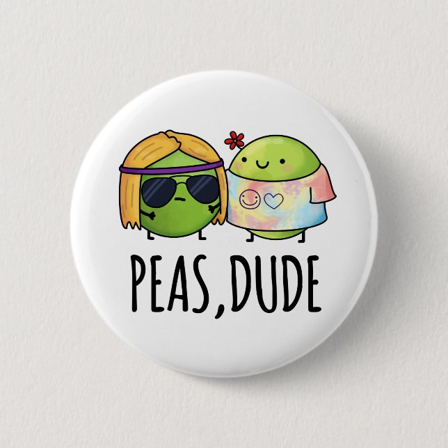 Peas Killen Funny Hippie Pea Pun Knapp (Framsida)
